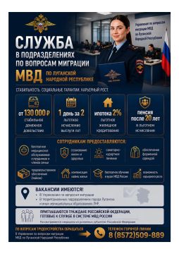 Служба в подразделениях по вопросам миграции МВД по Луганской Народной Республики