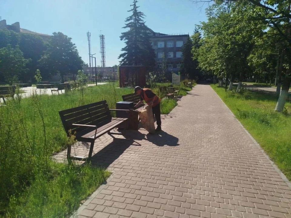 Коммунальные службы города проводят уборку общественных пространств Коммунальные службы города проводят уборку общественных пространств