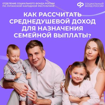 За какой период считают доходы жителям ЛНР при назначении семейной выплаты