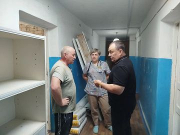 Контроль ремонта в Краснолучской детской поликлинике