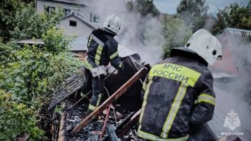 В Лисичанске произошел пожар на одном из частных подворий