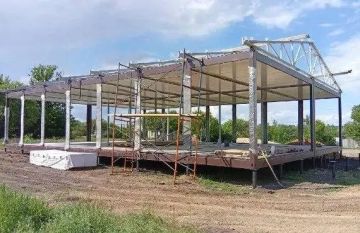 В селе Литвиновка Беловодского МО продолжается строительство новой врачебной амбулатории при поддержке Новосибирской области