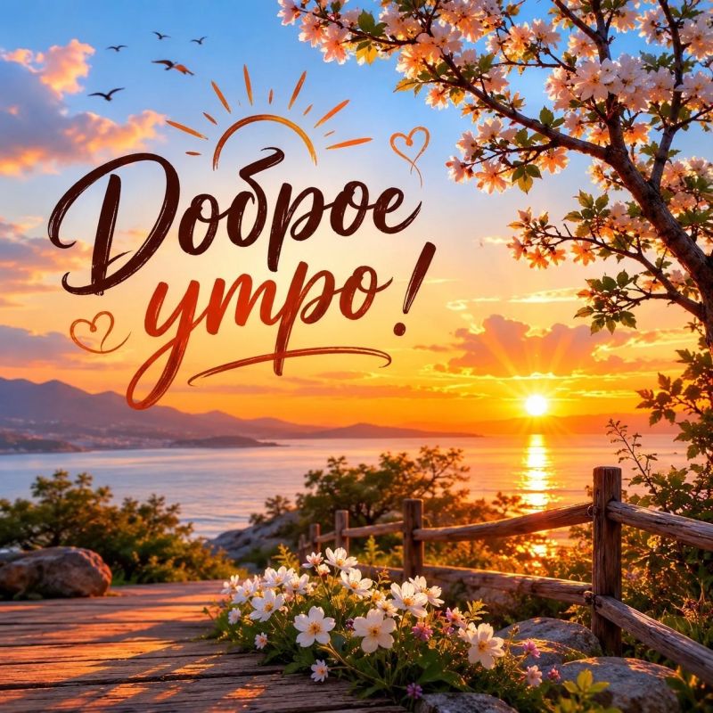 Доброе утро! Желаем бодрости духа и отличного самочувствия