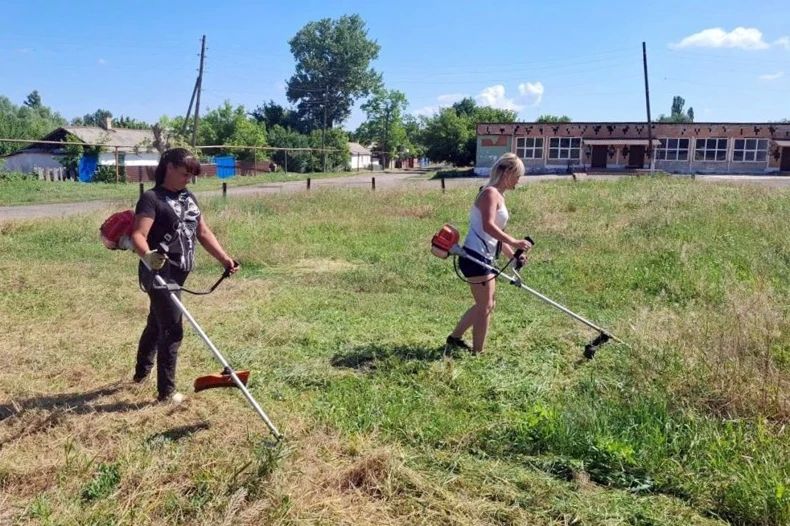 В селе Медвежанка провели регулярный покос травы