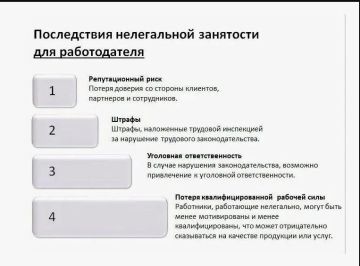 Последствия нелегальной занятости