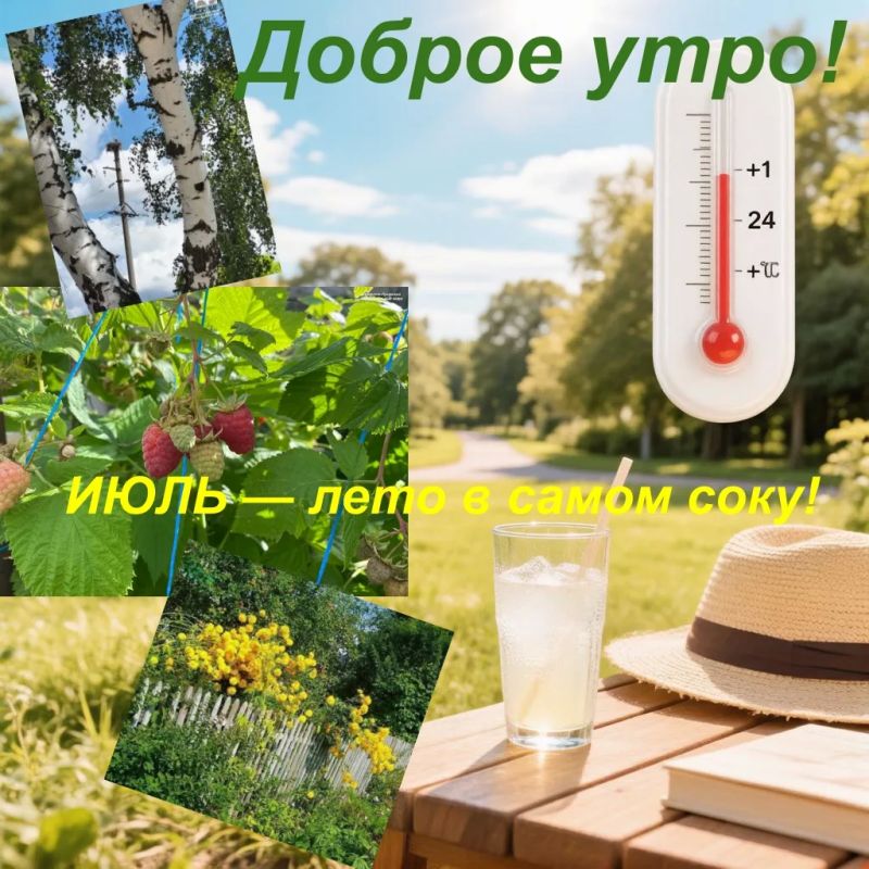 Доброе утро! Среда, 1 июля — лето в самом соку!