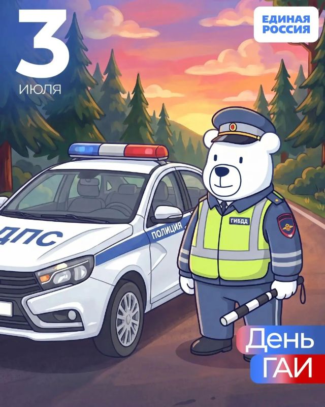 3 июля — День ГАИ (ГИБДД). Вы стоите на страже порядка на дорогах, помогаете водителям и пешеходам, первыми приходит на помощь в сложных ситуациях и делаете всё, чтобы наши поездки были безопаснее! Спасибо за верность долгу...