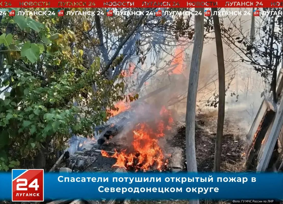 Спасатели потушили открытый пожар в Северодонецком округе
