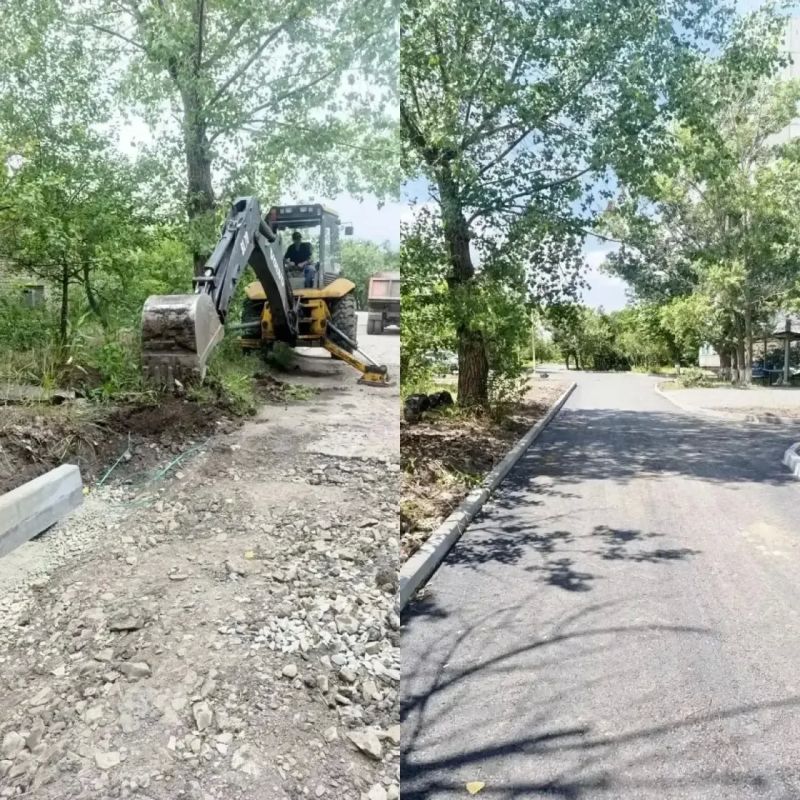 Продолжается планомерная работа по благоустройству общественных территорий и ремонту внутриквартальных дорог, чтобы жизнь в населенных пунктах округа становилась комфортнее