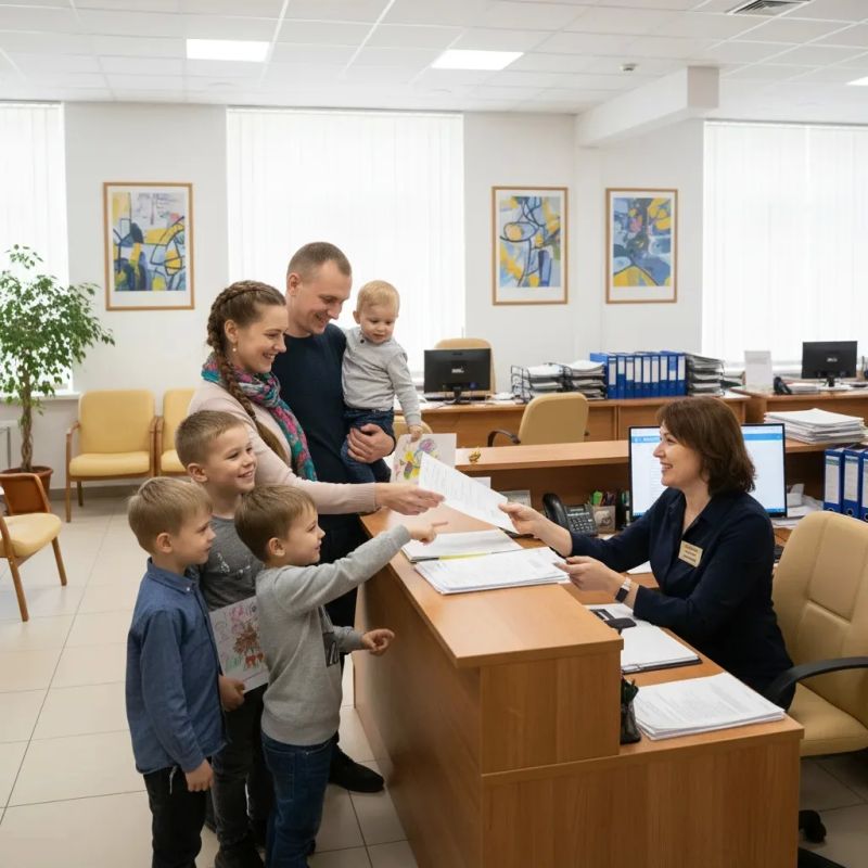 В ЛНР оформлено 6469 удостоверений многодетной семьи
