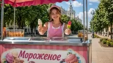 Пломбир, джелато, фруктовый лед