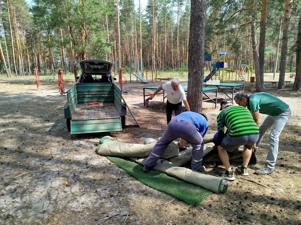 «Добрые дела» муниципальных депутатов: в парке «Дружба» постелили искусственное покрытие «Добрые дела» муниципальных депутатов: в парке «Дружба» постелили искусственное покрытие