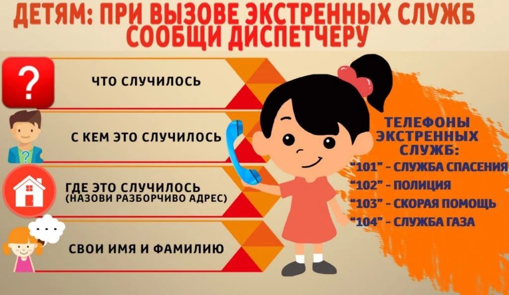 Номера экстренных служб: расскажите детям
