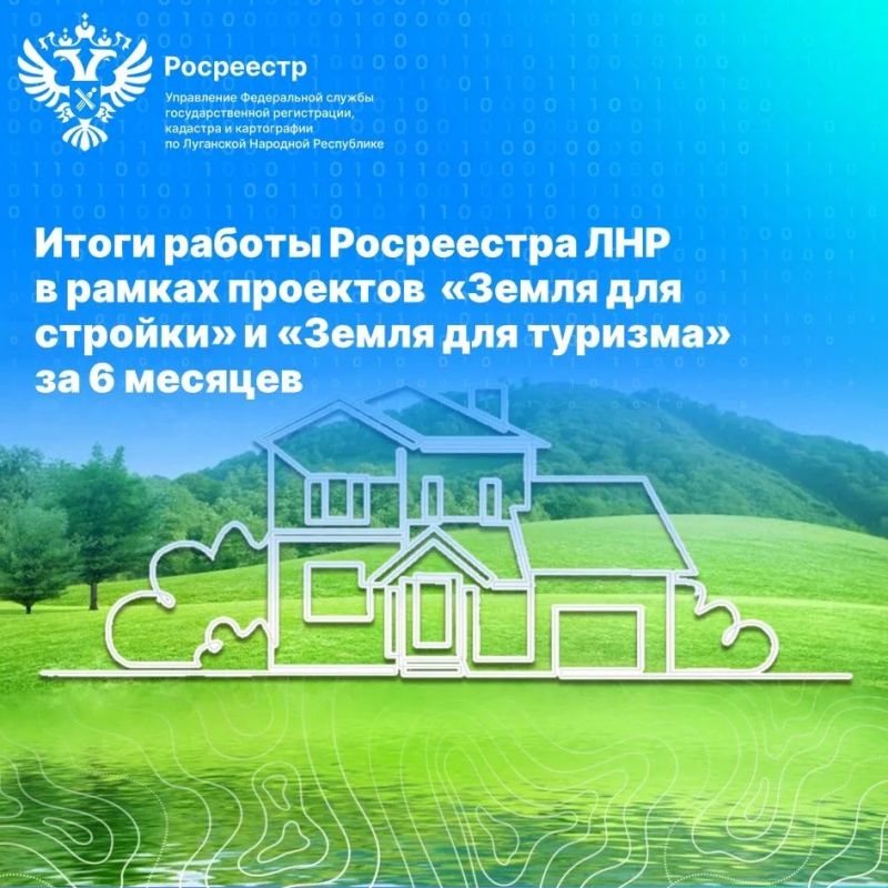 Итоги работы Росреестра ЛНР в рамках проектов «Земля для стройки» и «Земля для туризма» за 6 месяцев 2026 года