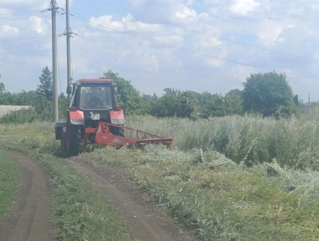 Работы по благоустройству территории городского округа продолжаются Работы по благоустройству территории городского округа продолжаются