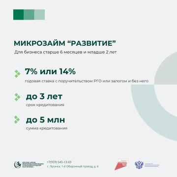 МИКРОЗАЙМ «РАЗВИТИЕ»: ИНСТРУМЕНТ ДЛЯ РОСТА МОЛОДОГО БИЗНЕСА В ЛНР