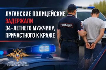 Луганские полицейские задержали 34-летнего мужчину, причастного к краже