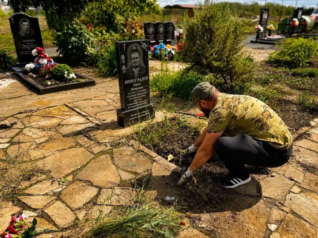В преддверии Дня Воздушно-десантных войск активисты Союза ветеранов Донбасса СВО провели субботник на кладбище Косиора В преддверии Дня Воздушно-десантных войск активисты Союза ветеранов Донбасса СВО провели субботник на кладбище Косиора