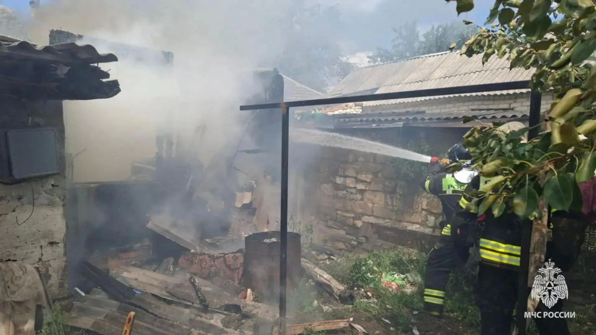 Спасатели остановили пожар у жилых домов в Луганске Спасатели остановили пожар у жилых домов в Луганске