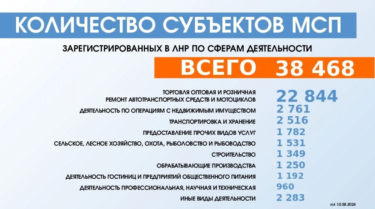 Бизнес ЛНР в цифрах. В республике растёт число тех, кто выбирает предпринимательство и самозанятость