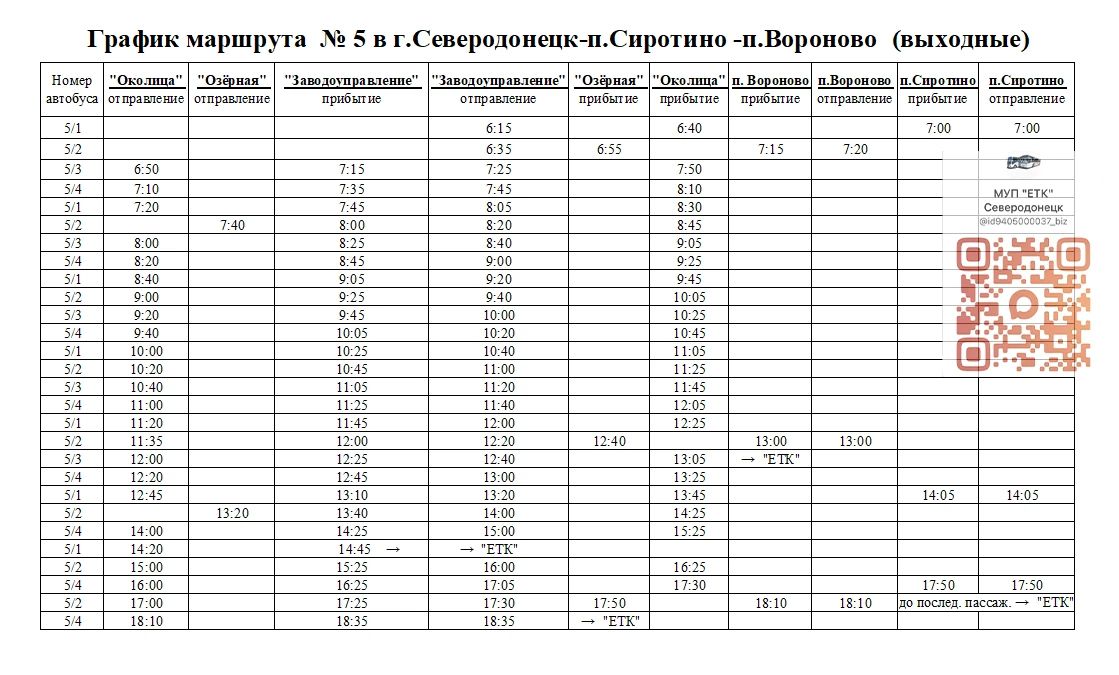 ВНИМАНИЕ, ПАССАЖИРЫ!. По многочисленным просьбам пассажиров оптимизирован временный график движения автобусов по выходным дням — суббота и воскресенье на муниципальном маршруте № 5