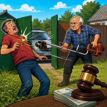 Пенсионер ударил соседа работающим триммером из-за просьбы перестать косить траву