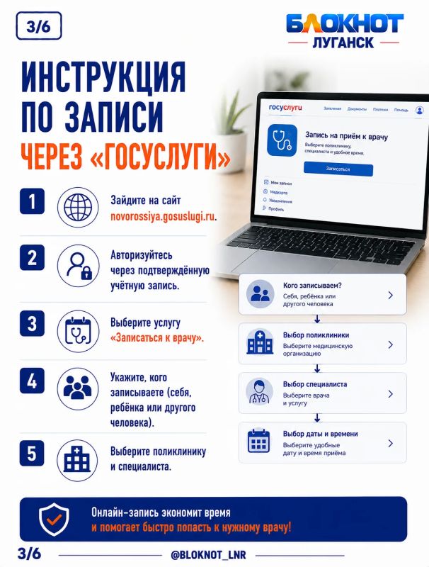 Как записаться к врачу через «Госуслуги» в ЛНР Как записаться к врачу через «Госуслуги» в ЛНР