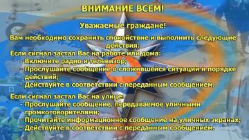 Порядок действий при получении сигнала «Внимание всем!»