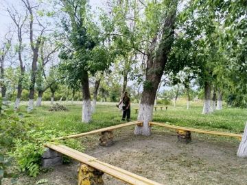 В пгт Михайловка выполнены работы по благоустройству прилегающей территории возле Дома культуры