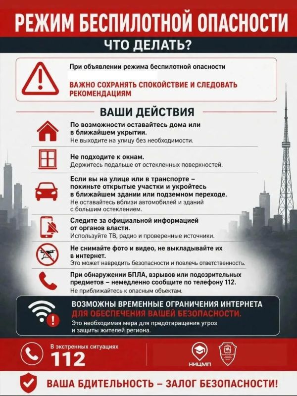 При угрозе атаки БПЛА важно действовать быстро и спокойно