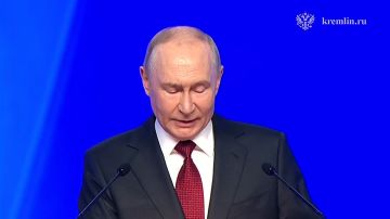 Владимир Путин принимает участие в съезде партии «Единая Россия»