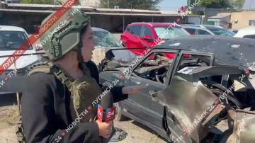 Автостоянка в Луганске попала под удар укронацистов этой ночью