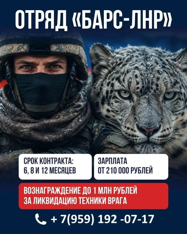 Идет набор в добровольческий отряд "Барс - ЛНР"