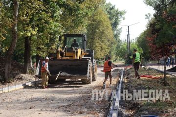 В Свердловском парке им. Героев Сталинградской битвы идет восстановление одной из центральных аллей