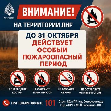 В ЛНР действует особый противопожарный режим!