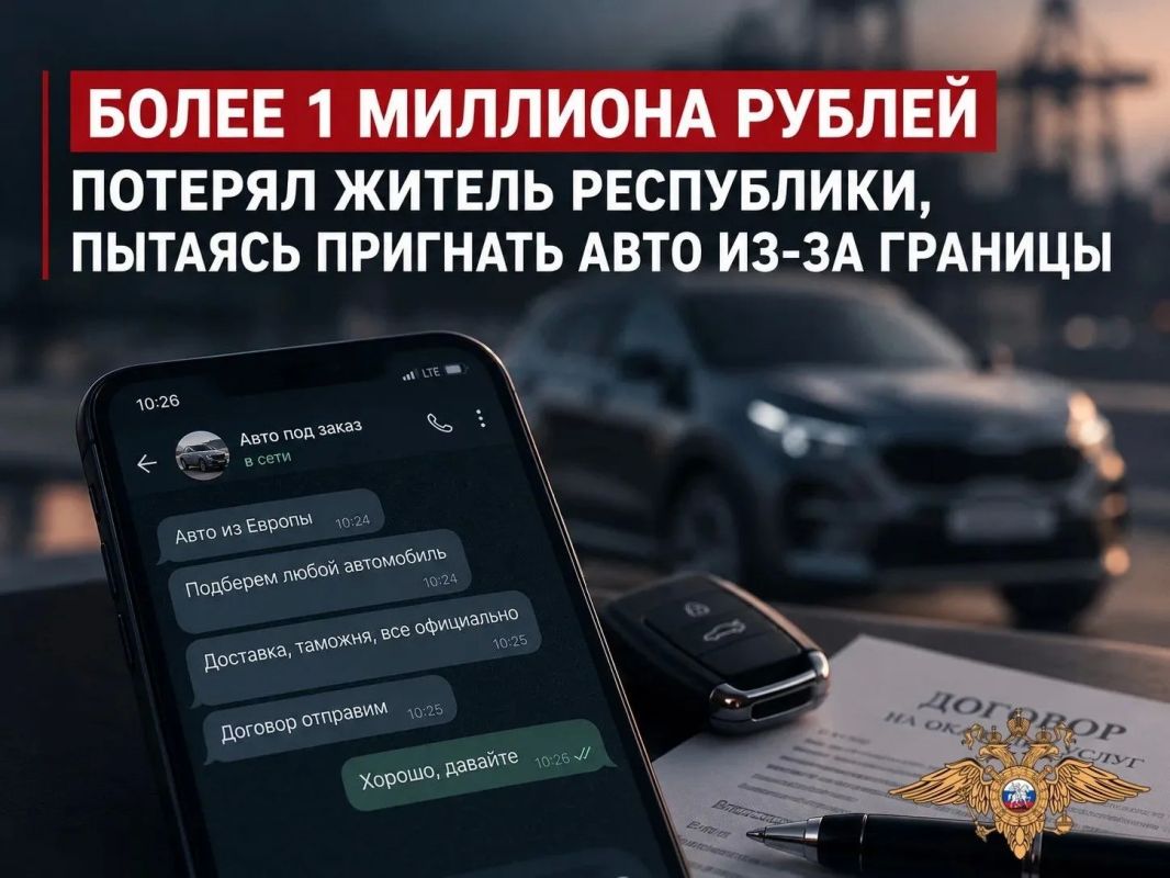 Более 1 миллиона рублей потерял житель республики, пытаясь пригнать авто из-за границы