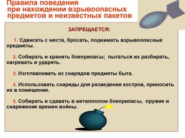 ВАЖНО: Что делать при обнаружении взрывоопасных предметов