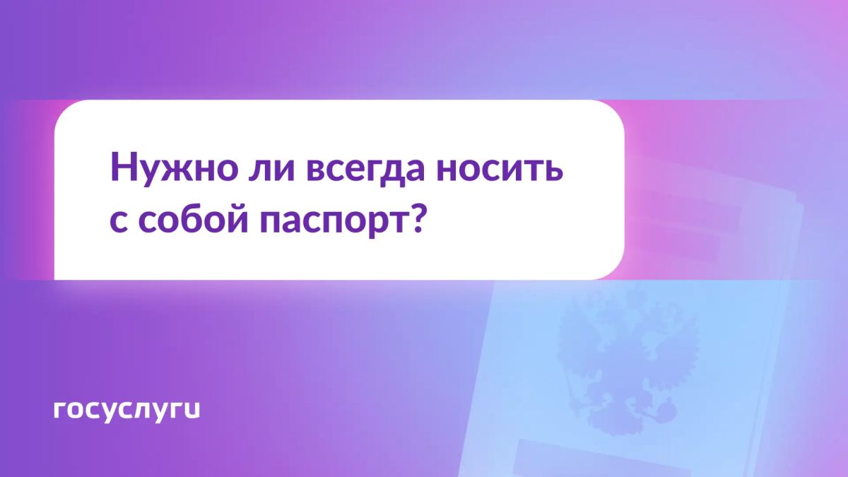 Паспорт с собой: когда нужен и можно без него
