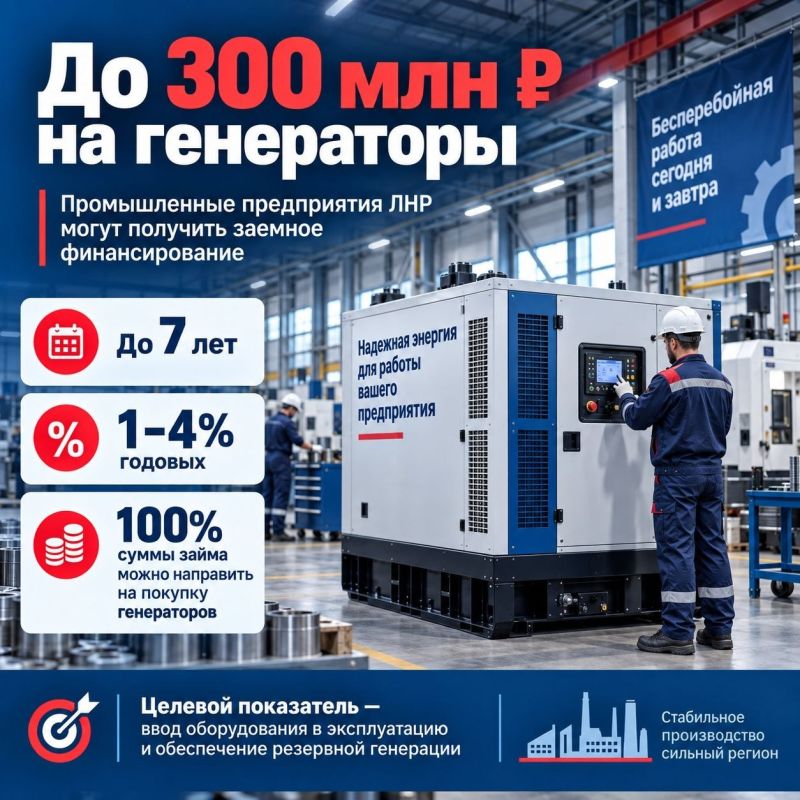 Промышленные предприятия ЛНР могут получить до 300 млн руб