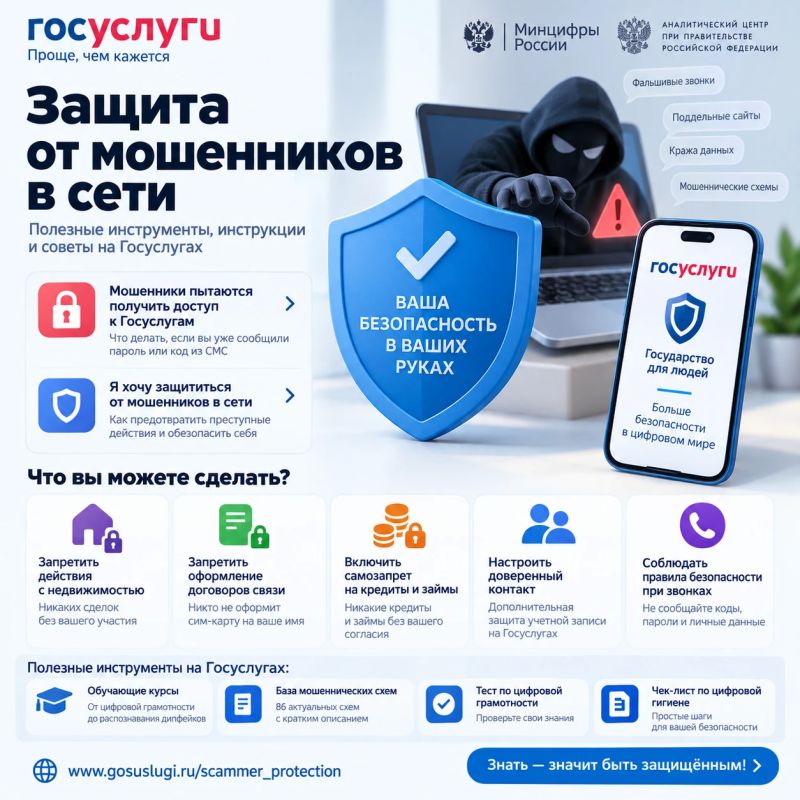 Защита от мошенников на Госуслугах