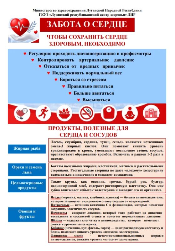 Брянковская центральная многопрофильная больница ЛНР информирует жителей г.Брянка о проведении Недели ответственного отношения к сердцу ( в честь Всемирного дня сердца - 29 сентября) Брянковская центральная многопрофильная больница ЛНР информирует жителей г.Брянка о проведении Недели ответственного отношения к сердцу ( в честь Всемирного дня сердца - 29 сентября)