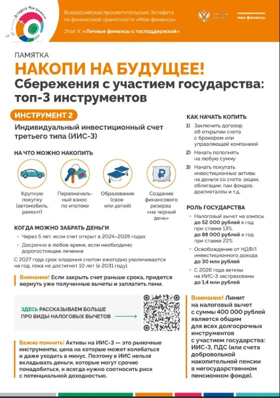 Накопи на будущее !. В рамках X сезона проекта «Мои финансы» разбираем топ-3 инструмента сбережений с участием государства Накопи на будущее !. В рамках X сезона проекта «Мои финансы» разбираем топ-3 инструмента сбережений с участием государства