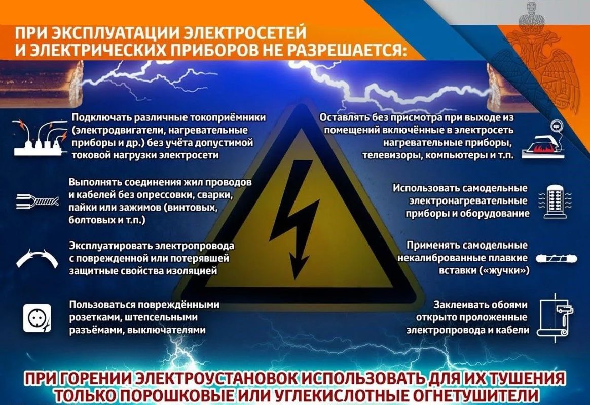 Отдел надзорной деятельности и профилактической работы по городу Кировску напоминает о необходимости быть крайне осторожными при обращении с электрическим оборудованием и сетью! Отдел надзорной деятельности и профилактической работы по городу Кировску напоминает о необходимости быть крайне осторожными при обращении с электрическим оборудованием и сетью!