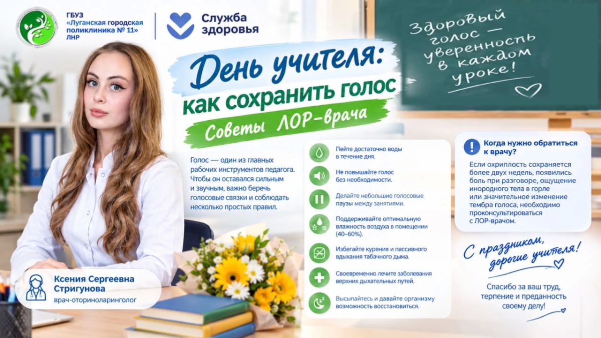 День учителя: советы ЛОР-врача по сохранению голоса