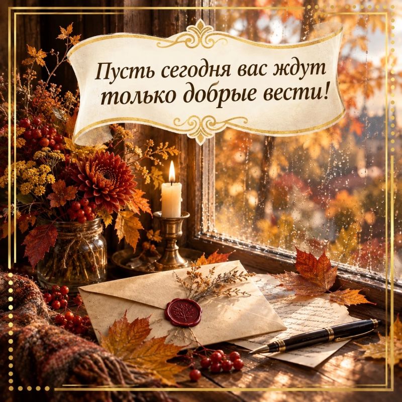 Пусть в душе будет тепло, а за окном — золотая осень!