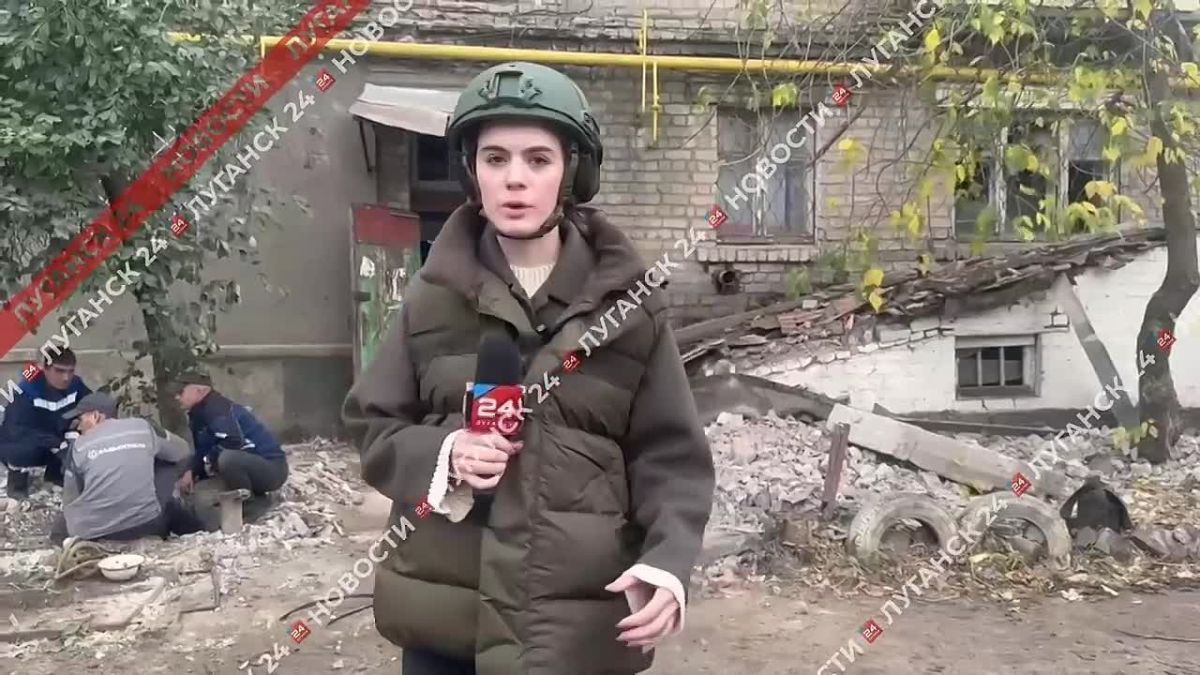 Кадры с места удара по многоэтажному дому в Красном Луче