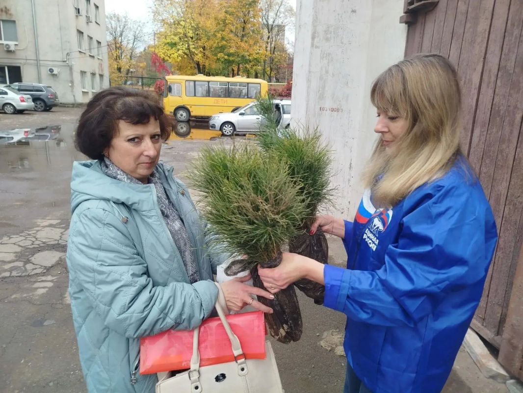 В рамках акции «Эстафета добрых дел» партии «Единая Россия» Администрация городского округа город Брянка получила саженцы сосны В рамках акции «Эстафета добрых дел» партии «Единая Россия» Администрация городского округа город Брянка получила саженцы сосны