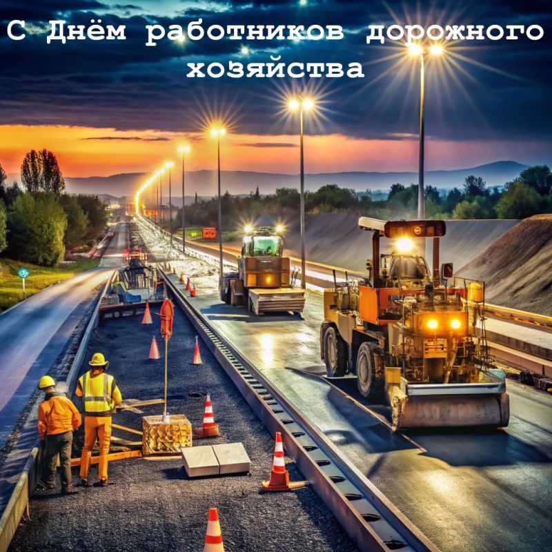 От имени администрации города поздравляем работников и ветеранов сферы дорожного строительства с профессиональным праздником!