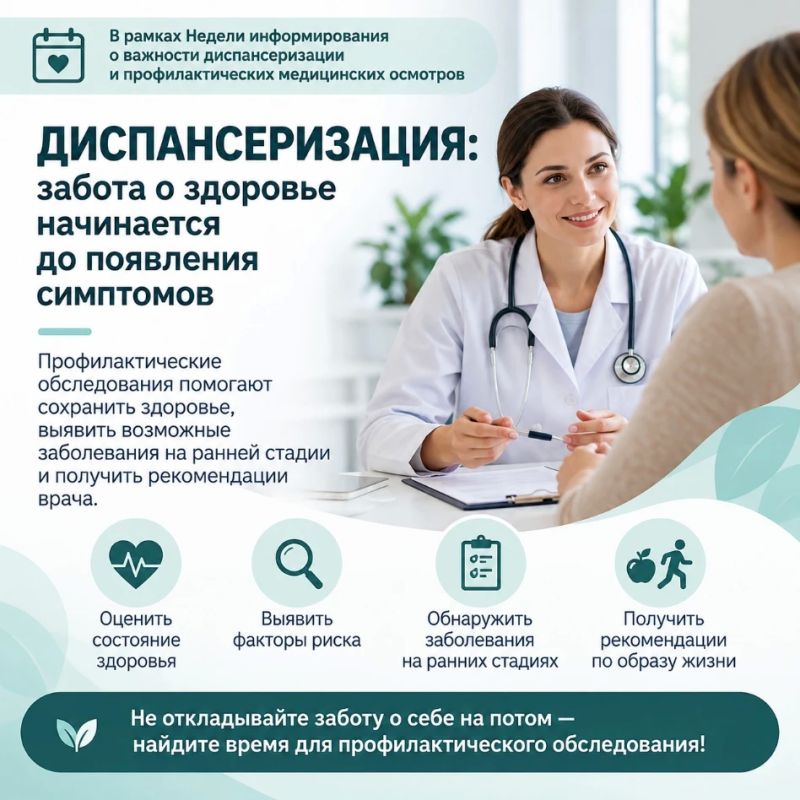 Диспансеризация: забота о здоровье начинается до появления симптомов