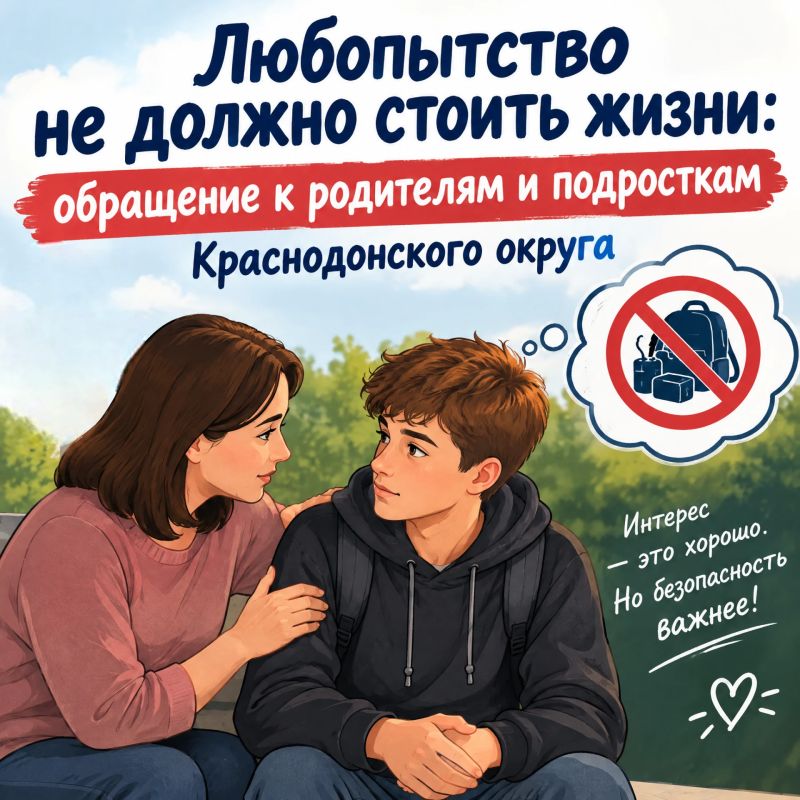 Любопытство не должно стоить жизни: обращение к родителям и подросткам Краснодонского округа